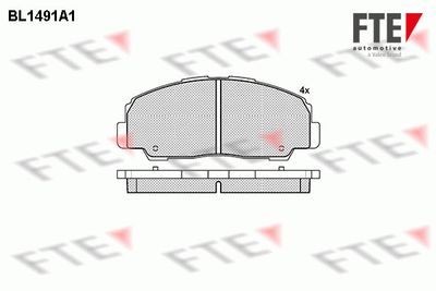 BL1491A1 FTE Комплект тормозных колодок, дисковый тормоз