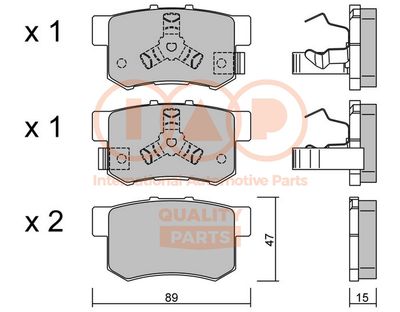 70406064P IAP QUALITY PARTS Комплект тормозных колодок, дисковый тормоз