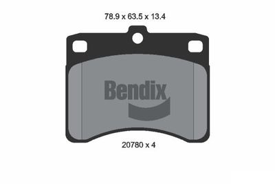 BPD1724 BENDIX Braking Комплект тормозных колодок, дисковый тормоз