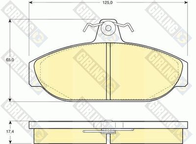 6104821 GIRLING Комплект тормозных колодок, дисковый тормоз