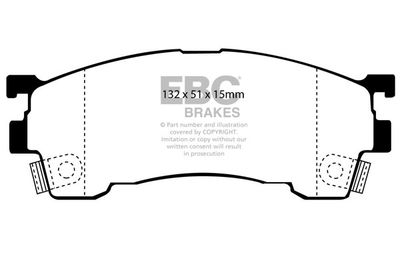 DP4971R EBC Brakes Комплект тормозных колодок, дисковый тормоз