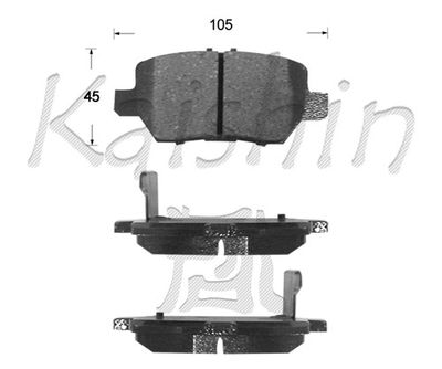 FK5144 KAISHIN Комплект тормозных колодок, дисковый тормоз