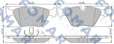 FO927381 FOMAR Friction Комплект тормозных колодок, дисковый тормоз