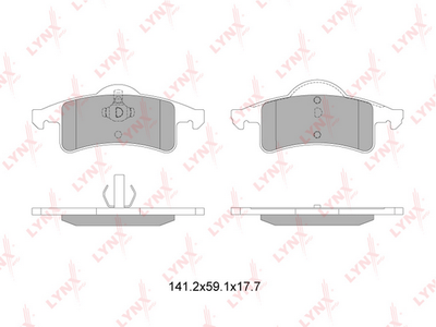 BD4205 LYNXauto Комплект тормозных колодок, дисковый тормоз