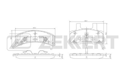 BS1073 ZEKKERT Комплект тормозных колодок, дисковый тормоз