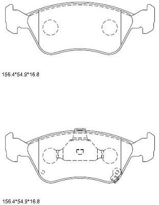 KD2797 ASIMCO Комплект тормозных колодок, дисковый тормоз