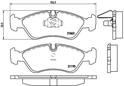 P59017 BREMBO Комплект тормозных колодок, дисковый тормоз