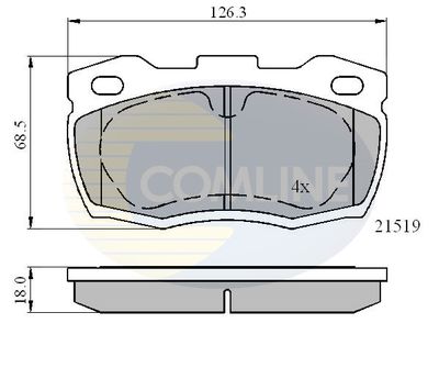 CBP01052 COMLINE Комплект тормозных колодок, дисковый тормоз