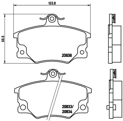 FK20244 KAISHIN Комплект тормозных колодок, дисковый тормоз