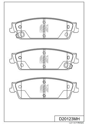 D20123MH MK Kashiyama Комплект тормозных колодок, дисковый тормоз