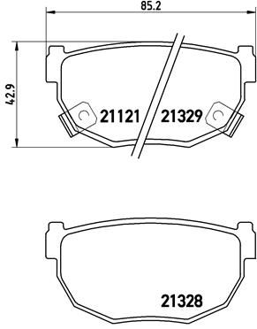 P56010 BREMBO Комплект тормозных колодок, дисковый тормоз