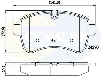 CBP01617 COMLINE Комплект тормозных колодок, дисковый тормоз