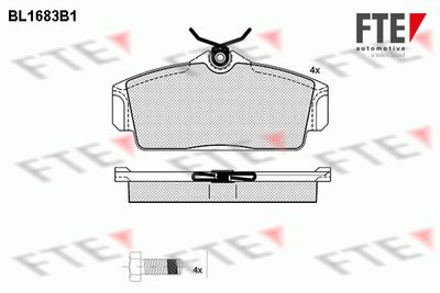 BL1683B1 FTE Комплект тормозных колодок, дисковый тормоз