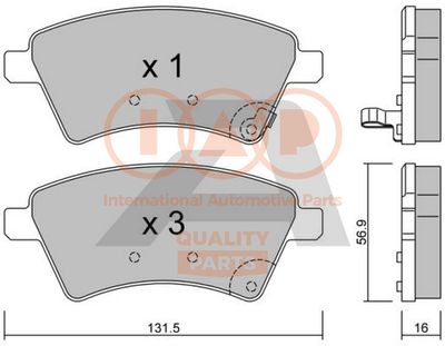 70416100P IAP QUALITY PARTS Комплект тормозных колодок, дисковый тормоз