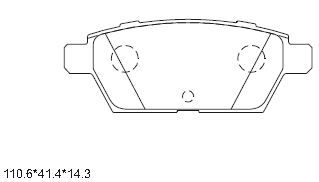 KD3756 ASIMCO Комплект тормозных колодок, дисковый тормоз