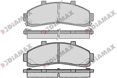 N09776 DIAMAX Комплект тормозных колодок, дисковый тормоз