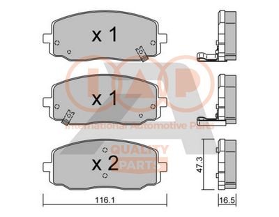 70421090P IAP QUALITY PARTS Комплект тормозных колодок, дисковый тормоз