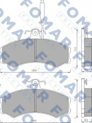 FO453081 FOMAR Friction Комплект тормозных колодок, дисковый тормоз