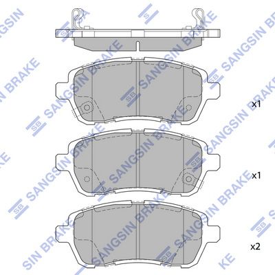 SP2113 Hi-Q Комплект тормозных колодок, дисковый тормоз