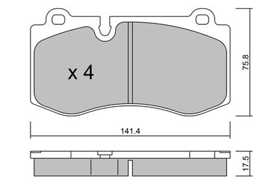 BPMB1016 AISIN Комплект тормозных колодок, дисковый тормоз