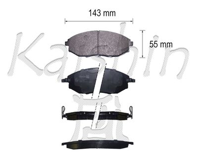 FK11247 KAISHIN Комплект тормозных колодок, дисковый тормоз