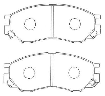 ASN255 AISIN Комплект тормозных колодок, дисковый тормоз