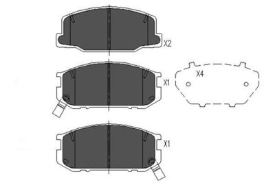 KBP9041 KAVO PARTS Комплект тормозных колодок, дисковый тормоз