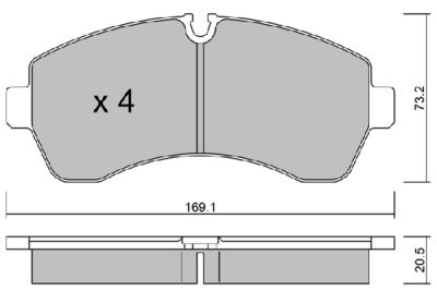 BPVW1020 AISIN Комплект тормозных колодок, дисковый тормоз