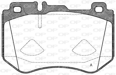 BPA159100 OPEN PARTS Комплект тормозных колодок, дисковый тормоз