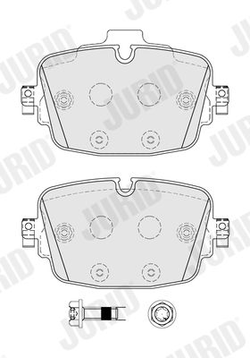 574129J JURID Комплект тормозных колодок, дисковый тормоз