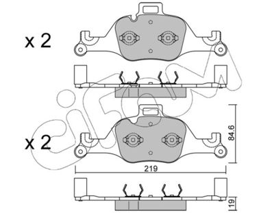 82211450 CIFAM Комплект тормозных колодок, дисковый тормоз
