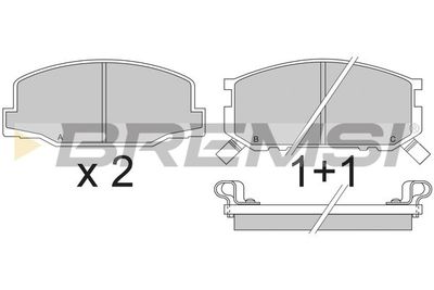 BP2272 BREMSI Комплект тормозных колодок, дисковый тормоз