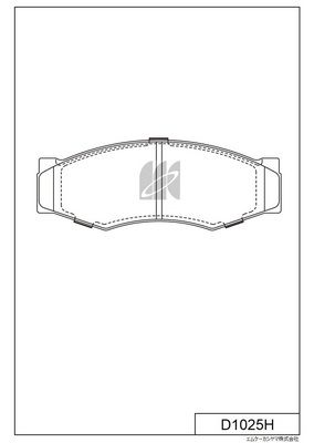D1025H MK Kashiyama Комплект тормозных колодок, дисковый тормоз