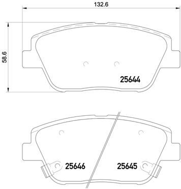 P30066 BREMBO Комплект тормозных колодок, дисковый тормоз