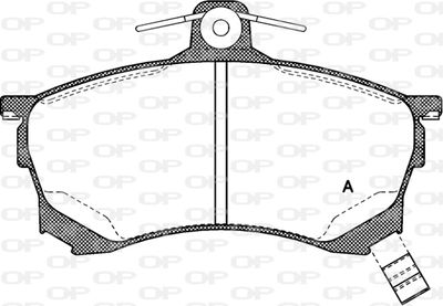 BPA058200 OPEN PARTS Комплект тормозных колодок, дисковый тормоз