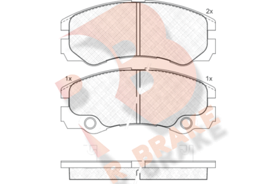 RB1354 R BRAKE Комплект тормозных колодок, дисковый тормоз