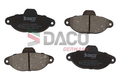 322335 DACO Germany Комплект тормозных колодок, дисковый тормоз