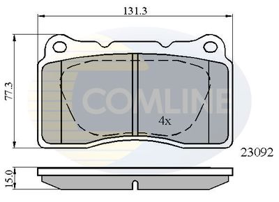 CBP0895 COMLINE Комплект тормозных колодок, дисковый тормоз