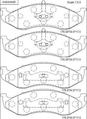 KD6202 ASIMCO Комплект тормозных колодок, дисковый тормоз