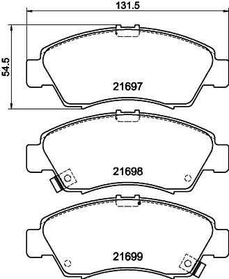 8DB355027211 HELLA PAGID Комплект тормозных колодок, дисковый тормоз