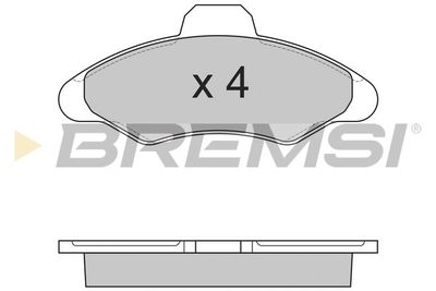 BP2462 BREMSI Комплект тормозных колодок, дисковый тормоз