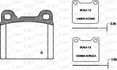 BPA025720 OPEN PARTS Комплект тормозных колодок, дисковый тормоз