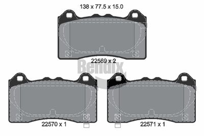 BPD2462 BENDIX Braking Комплект тормозных колодок, дисковый тормоз