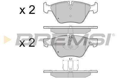 BP3447 BREMSI Комплект тормозных колодок, дисковый тормоз