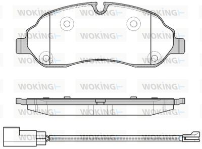 P1702302 WOKING Комплект тормозных колодок, дисковый тормоз