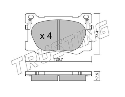 10930 TRUSTING Комплект тормозных колодок, дисковый тормоз