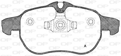 BPA088800 OPEN PARTS Комплект тормозных колодок, дисковый тормоз