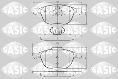 6216001 SASIC Комплект тормозных колодок, дисковый тормоз