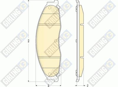 6146019 GIRLING Комплект тормозных колодок, дисковый тормоз