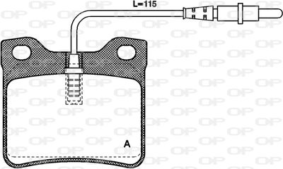 BPA032102 OPEN PARTS Комплект тормозных колодок, дисковый тормоз